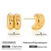 Wholesale Women's Highend Geometric Stainless Steel Electroplated Doublelayer Earrings