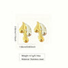 Wholesale Women's Highend Geometric Stainless Steel Electroplated Drop Earrings