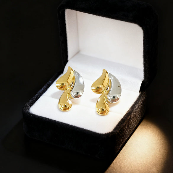 Wholesale Women's Highend Geometric Stainless Steel Electroplated Drop Earrings