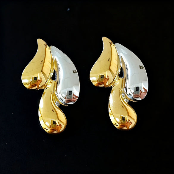 Wholesale Women's Highend Geometric Stainless Steel Electroplated Drop Earrings