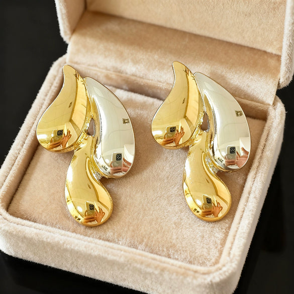 Wholesale Women's Highend Geometric Stainless Steel Electroplated Drop Earrings