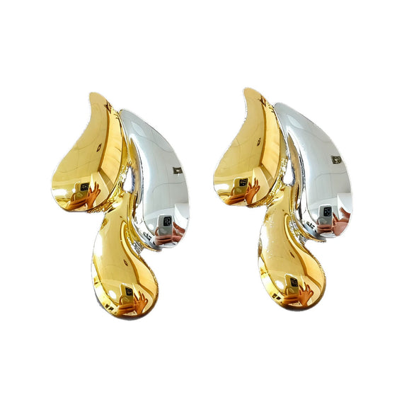 Wholesale Women's Highend Geometric Stainless Steel Electroplated Drop Earrings