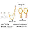 Wholesale Women's Highend Geometric Stainless Steel Electroplated Earrings