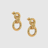 Wholesale Women's Highend Geometric Stainless Steel Electroplated Hollow Circle Earrings