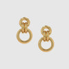 Wholesale Women's Highend Geometric Stainless Steel Electroplated Hollow Circle Earrings