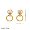 Wholesale Women's Highend Geometric Stainless Steel Electroplated Hollow Circle Earrings