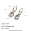 Wholesale Women's Highend Geometric Stainless Steel 18K Gold Plated Earrings
