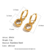 Wholesale Women's Highend Geometric Stainless Steel 18K Gold Plated Earrings