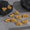 Wholesale Women's Highend Heart Shape Earrings With Pvd Furnace Vacuum Real Gold Plating Stainless Steel Ear Needles