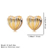 Wholesale Women's Highend Heart Shape Flower Goldplated Stainless Steel Earrings