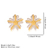 Wholesale Women's Highend Heart Shape Flower Goldplated Stainless Steel Earrings
