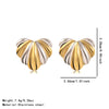 Wholesale Women's Highend Heart Shape Flower Goldplated Stainless Steel Earrings