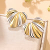Wholesale Women's Highend Heart Shape Flower Goldplated Stainless Steel Earrings