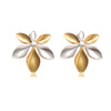 Wholesale Women's Highend Heart Shape Flower Goldplated Stainless Steel Earrings
