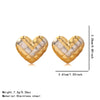 Wholesale Women's Highend Heart Shape Flower Goldplated Stainless Steel Earrings