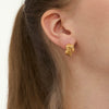 Wholesale Women's Highend Minimalist Geometric Wave Stainless Steel Electroplated Earrings