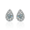 Wholesale Women's Highend Moissanite Drop Shape 925 Sterling Silver Earrings