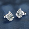 Wholesale Women's Highend Moissanite Drop Shape 925 Sterling Silver Earrings