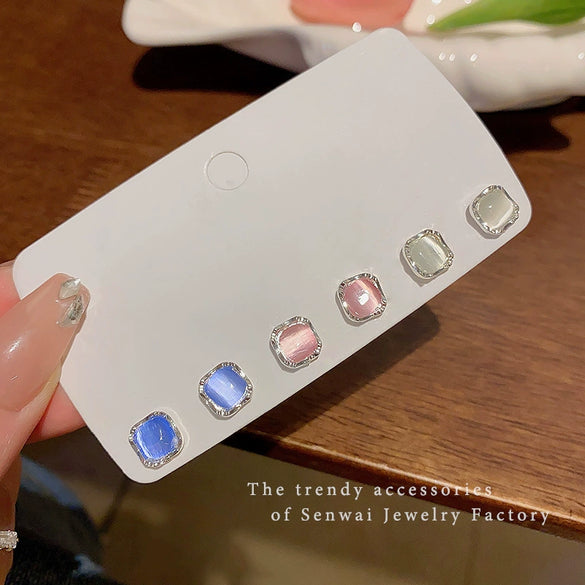 Wholesale Women's Highend Niche Simple Geometric Heart Bow Drop Shape Copper 925 Silver Needle Zircon Pearl Earrings Jewelry