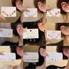 Wholesale Women's Highend Niche Simple Geometric Heart Bow Drop Shape Copper 925 Silver Needle Zircon Pearl Earrings Jewelry