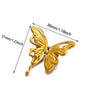 Wholesale Women's Highend Retro Elegant Bow Tie Starfish Stainless Steel Brooch Inlaid With Gold Accessories