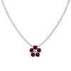 Wholesale Women's Highend S925 Sterling Silver Clavicle Chain With Flower And Oval Shaped Pendant And Electroplating