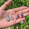Wholesale Women's Highend S925 Sterling Silver Clavicle Chain With Flower And Oval Shaped Pendant And Electroplating