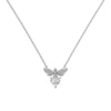 Wholesale Women's Highend S925 Sterling Silver Clavicle Chain With Flower And Oval Shaped Pendant And Electroplating