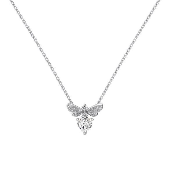 Wholesale Women's Highend S925 Sterling Silver Clavicle Chain With Flower And Oval Shaped Pendant And Electroplating