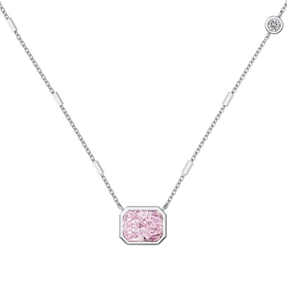 Wholesale Women's Highend S925 Sterling Silver Clavicle Chain With Flower And Oval Shaped Pendant And Electroplating