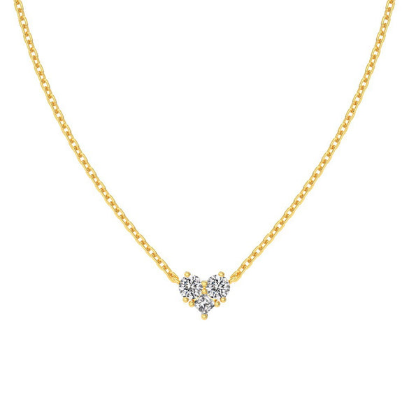 Wholesale Women's Highend S925 Sterling Silver Clavicle Chain With Flower And Oval Shaped Pendant And Electroplating