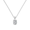 Wholesale Women's Highend S925 Sterling Silver Clavicle Chain With Flower And Oval Shaped Pendant And Electroplating