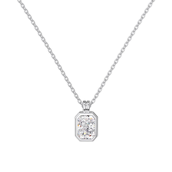 Wholesale Women's Highend S925 Sterling Silver Clavicle Chain With Flower And Oval Shaped Pendant And Electroplating