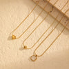Wholesale Women's Highend Stainless Steel And Titanium Steel Necklace With Geometric Pendant And Bamboo Chain Electroplated