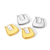 Wholesale Women's Highend Stainless Steel Hollow Geometric Electroplated Earrings