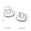 Wholesale Women's Highend Stainless Steel Hollow Geometric Electroplated Earrings
