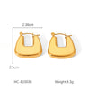 Wholesale Women's Highend Stainless Steel Hollow Geometric Electroplated Earrings