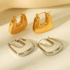 Wholesale Women's Highend Stainless Steel Hollow Geometric Electroplated Earrings