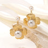 Wholesale Women's Highend Stainless Steel Stamped Flower Earrings Jewelry