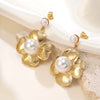 Wholesale Women's Highend Stainless Steel Stamped Flower Earrings Jewelry