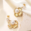 Wholesale Women's Highend Stainless Steel Stamped Flower Earrings Jewelry
