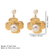 Wholesale Women's Highend Stainless Steel Stamped Flower Earrings Jewelry