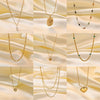 Wholesale Women's Highend Stylish Light Luxury Geometric Titanium Steel 18K Gold Plated Multilayer Ochain Necklace