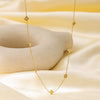 Wholesale Women's Highend Stylish Light Luxury Geometric Titanium Steel 18K Gold Plated Multilayer Ochain Necklace