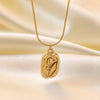 Wholesale Women's Highend Stylish Light Luxury Geometric Titanium Steel 18K Gold Plated Multilayer Ochain Necklace