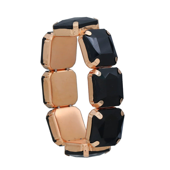 Wholesale Women's Hiphop Alloy Bracelet With Geometric Design And Diamond Accents