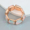 Wholesale Women's Hiphop Alloy Bracelet With Geometric Design And Diamond Accents