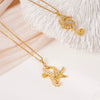 Wholesale Women's Hiphop Animal Zodiac Inlaid Colorful Zircon Copper O Chain Pendant Necklace Electroplated Mixed Gemstone Setting