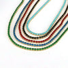 Wholesale Women's Hiphop Geometric Zircon And Copper Necklace With Electroplating And Inlay Technique