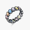 Wholesale Women's Hiphop Style Geometric S925 Sterling Silver Ring With Electroplating And Contrasting Color Design